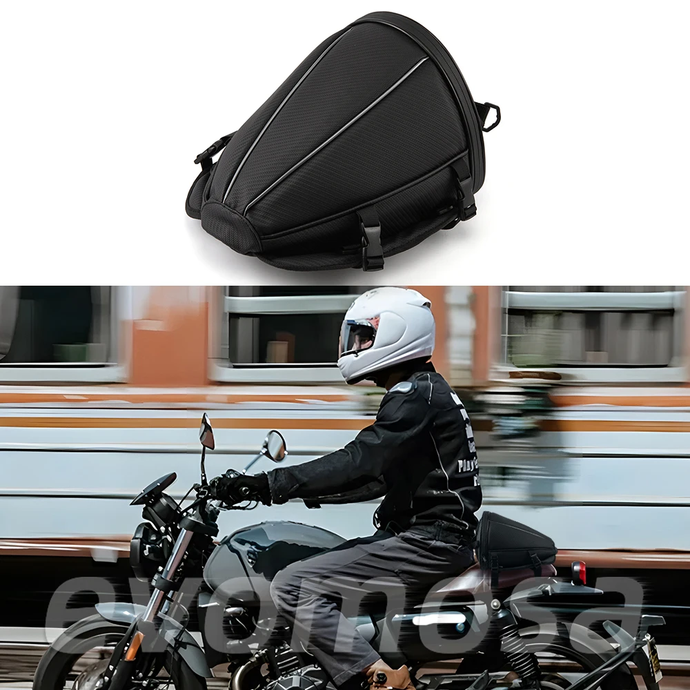 Motorcycle Durable Rear Seat Bag Suitcase Travel Shoulder Luggage Waterproof Motorbike Backpack Tail Tank Bag Leather Sports