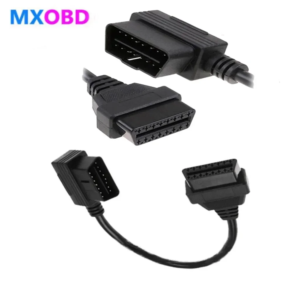 

Интерфейс L-типа 30 см OBDII 16-контактный удлинительный кабель OBD2 ELM327 ODB2 16-контактный удлинительный кабель ELM327 OBD II Разъем