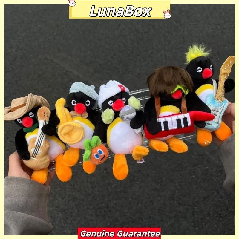 

Новый оригинальный плюшевый брелок из музыкальной серии Pingu Penguin, милый рюкзак, очаровательная кукла, прекрасный орнамент, Рождественский подарок для детей и девочек