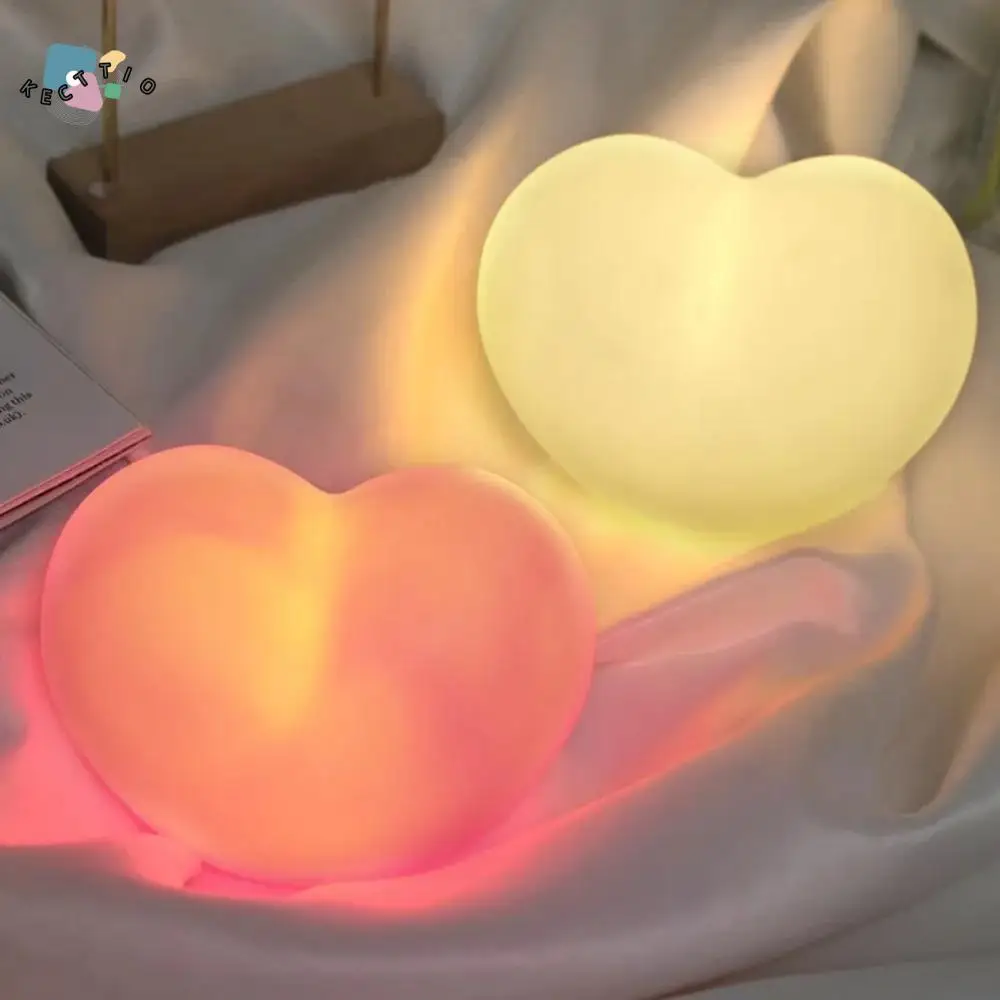 

Three-dimensional Love-Shaped Night Light Pink White Atmosphere Decoration Heart Shaped LED Lamp Ambient Light Qixi Festival
