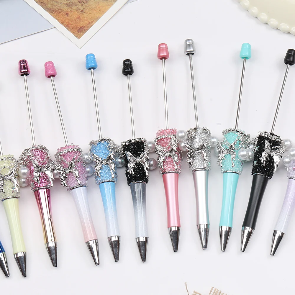 Cordial Design 10Pcs 17*149MM DIY Jewelry/Rhinestone Plastic Pens/Hand Made/Beaded Pen Accessories/Beadable Pen Findings #17792