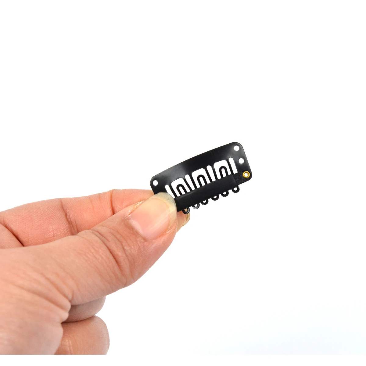 100Pcs Hair Clips with Back Rubber 32mm/28mm Wig Comb Clips Metal Snap Clip Wig Accessories for Hair Extensions DIY