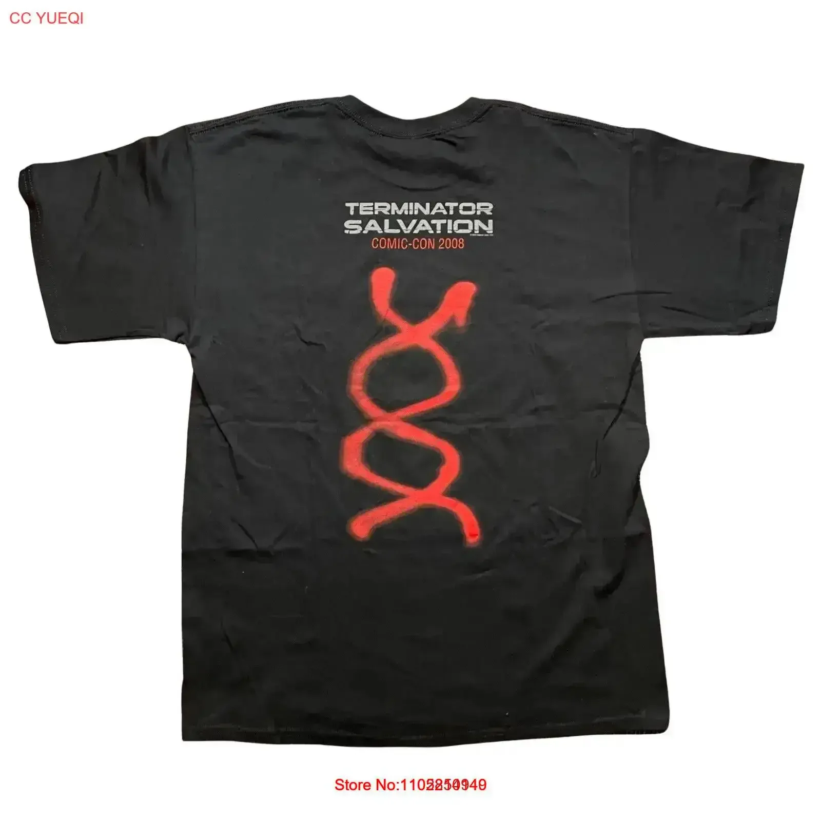 Terminator Salvation camiseta 2008 Comicon película de ciencia ficción Promo el futuro comienza vintage lavado elegante streetwear suave