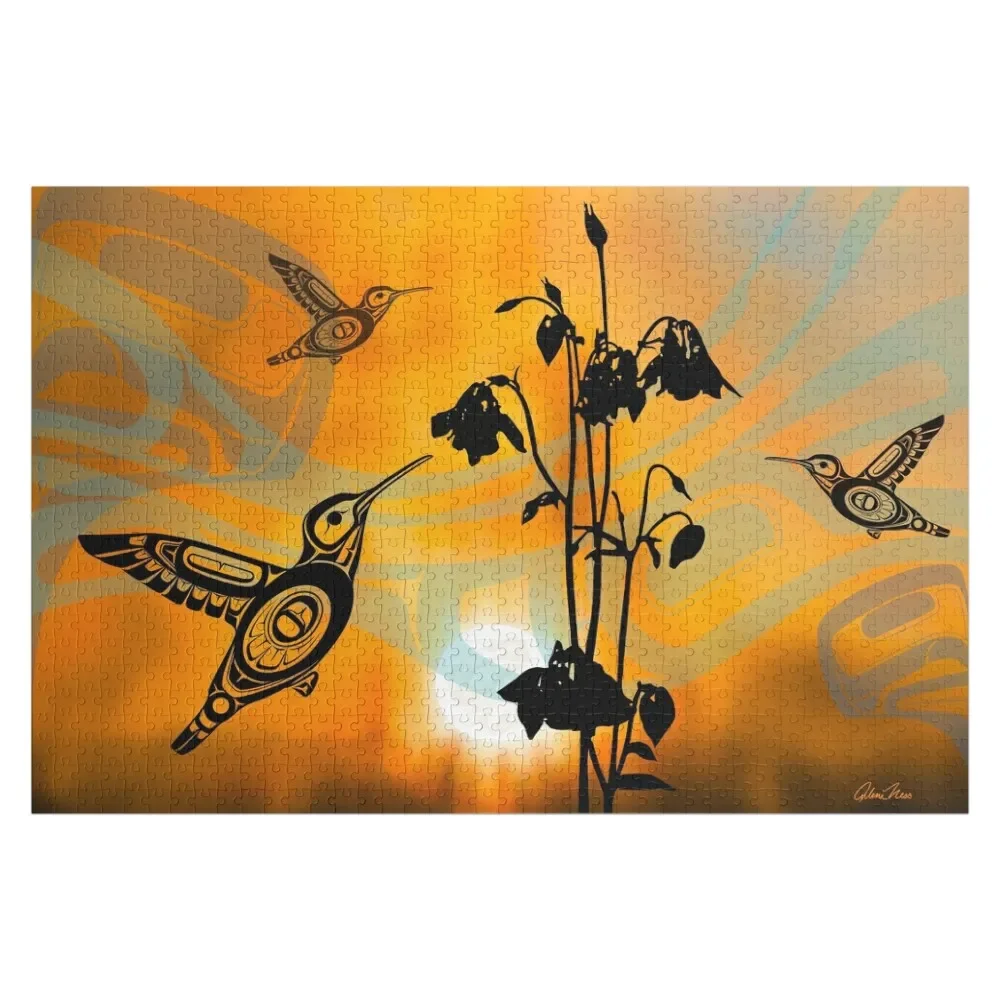 

Hummingbirds at sunset Jigsaw Puzzle Novel Toys For Children 2022 Game Children Custom Child Puzzle