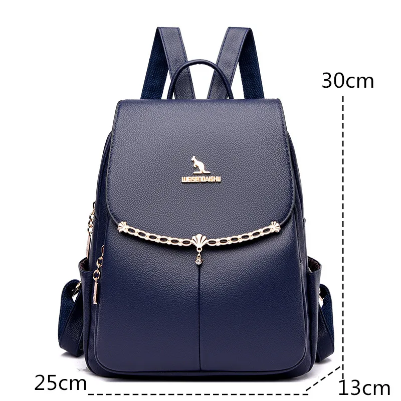 New Female Backpack Travel Backpack School Bag Purses High QualityPu Leather Women Backpack Bag Shoulder Bag Multifunctional Bag