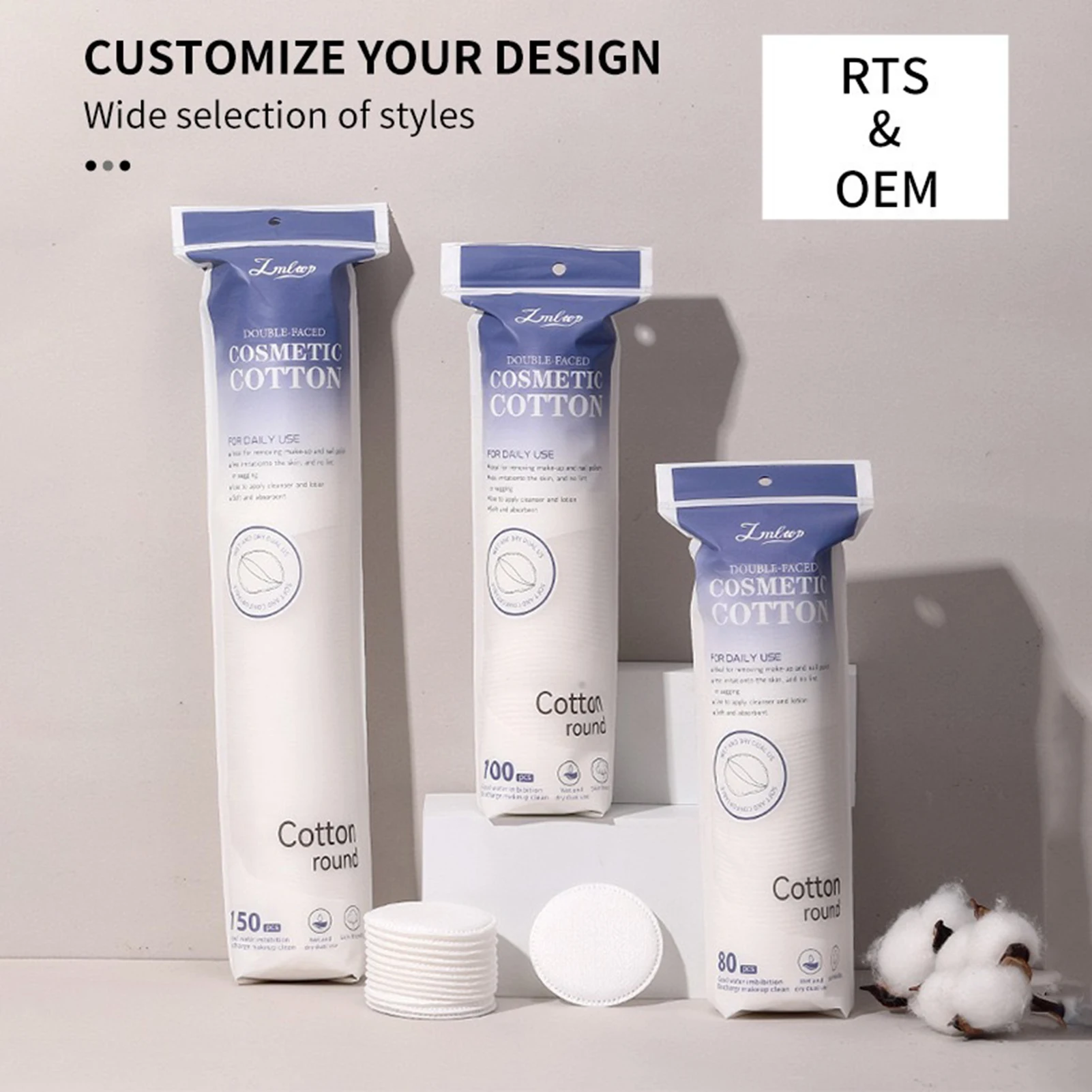 وسادات قطنية مستديرة لإزالة المكياج، أقمشة ناعمة صديقة للبشرة، وسادات قطنية لفرش المكياج وأحمر الشفاه #6