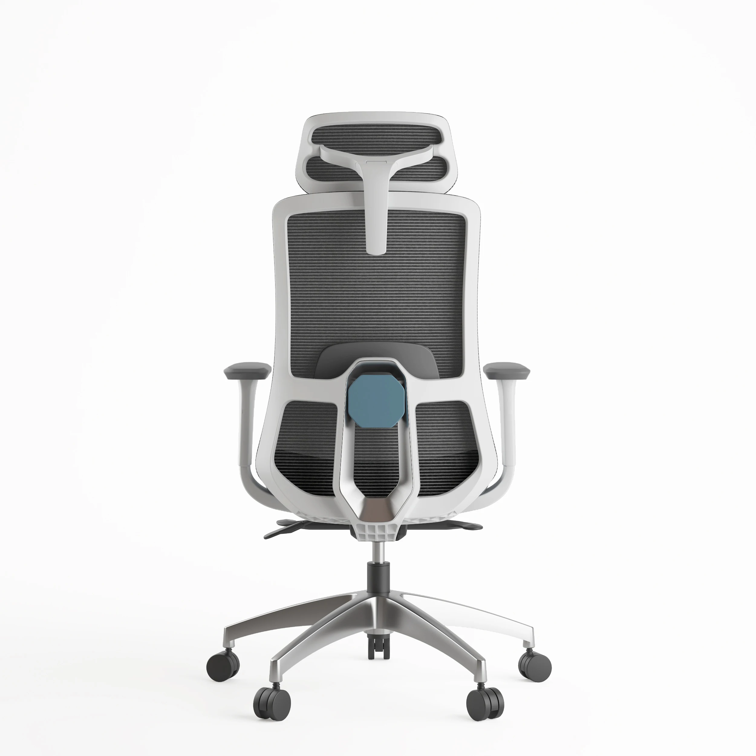 Ergonomic Mesh Metal Aluminum Plastic Design Adjustable Headrest Manufacturer Direct Commercial High-Back Recliner Office Chair