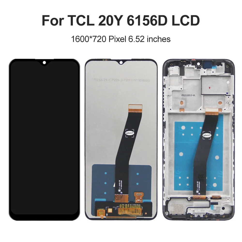 6.52\'\'For TCL 20Y For  TCL20Y 6156D LCD Display Touch Screen Digitizer Assembly Replacement