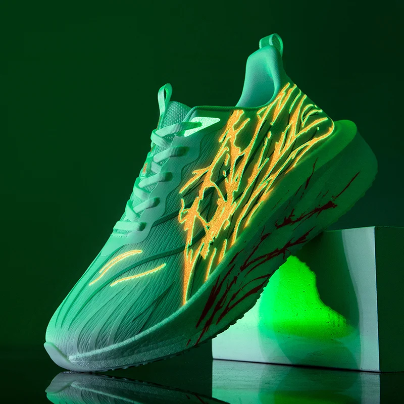 Men's Lightweight Breathable Running Shoes Non-Slip Cushioning Sneakers for Athletic Training Jogging Gym Walking Outdoor Sports
