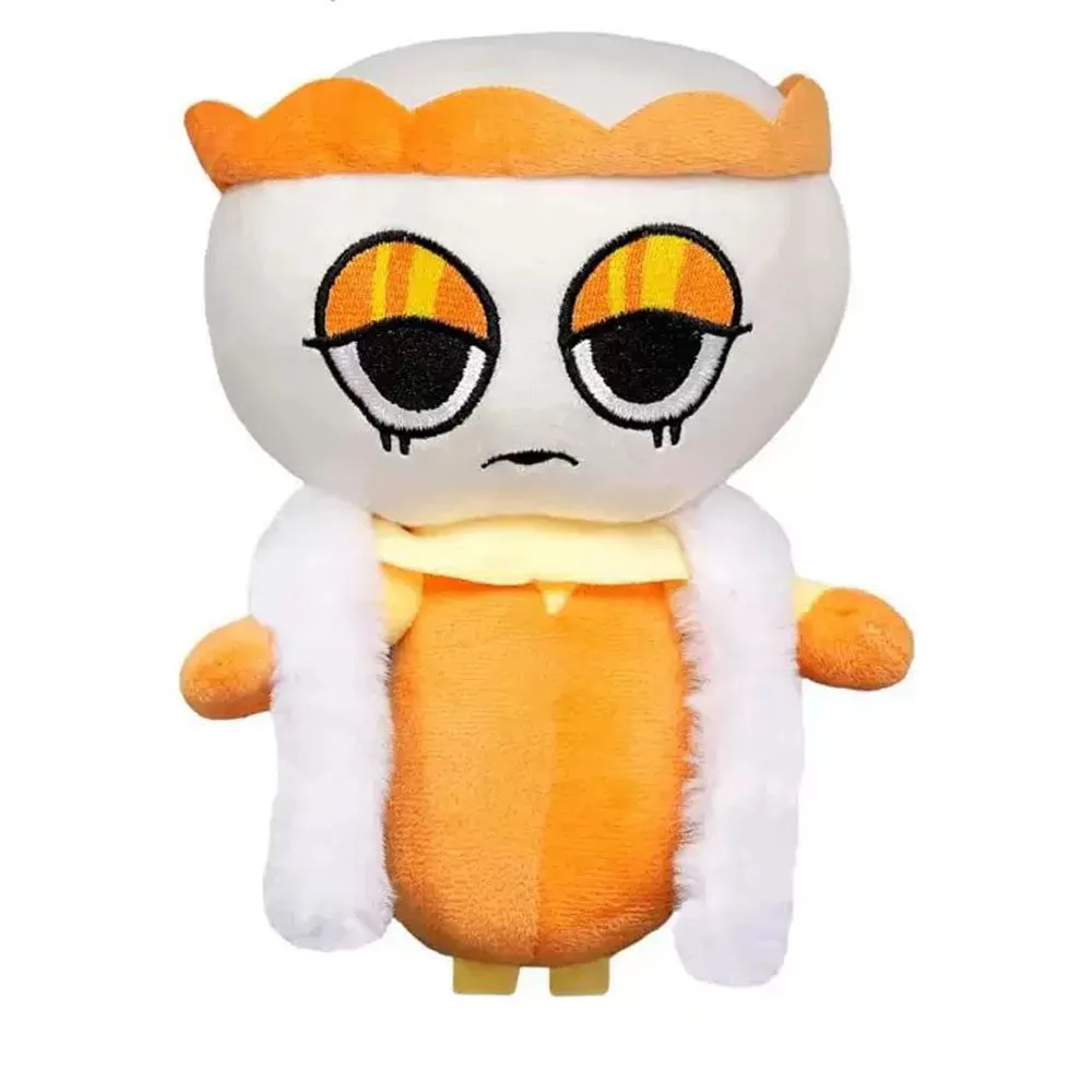

Плачущий плюш в стиле аниме Dandy's World — оранжево-белая кукла с аксессуаром в виде короны, эмоциональная рождественская коллекционная игрушка для дома