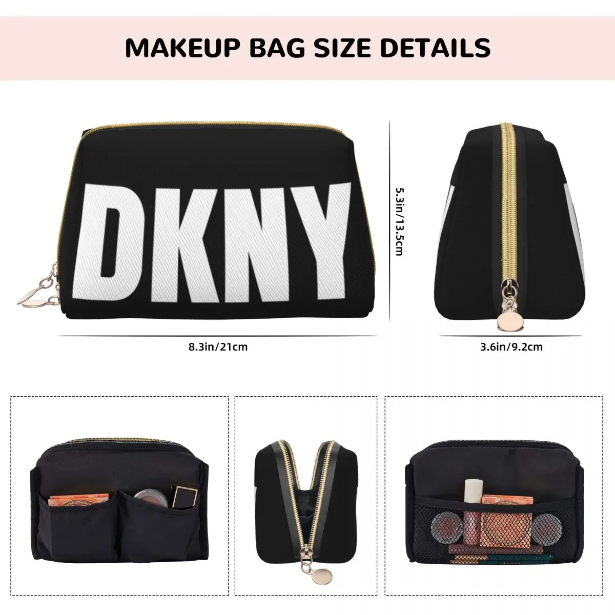 Large Capacity Fashion DKNYs Cosmetic Bag Portable Makeup Pouch Women Washbag Toiletry Kit