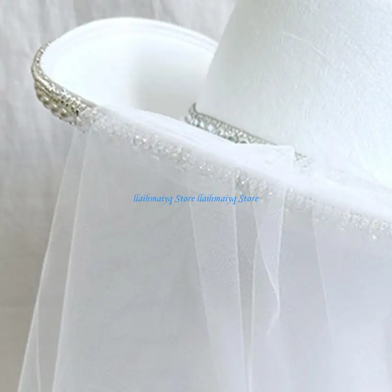 

573B Bride Cowboy Hat With Veil Bachelorette Party Hat Bride Hat Bride Cowgirl Hat with Veil Bridal Party Hat Bride To Be hat