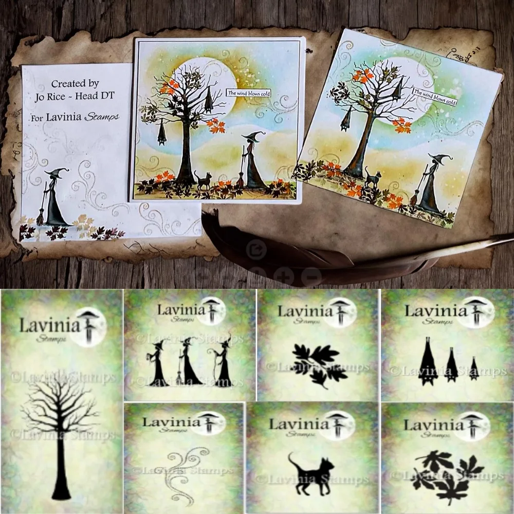 2024 Halloween Puppy under the tree stamps DIY scrapbooking craft supplies stamp photo album card making