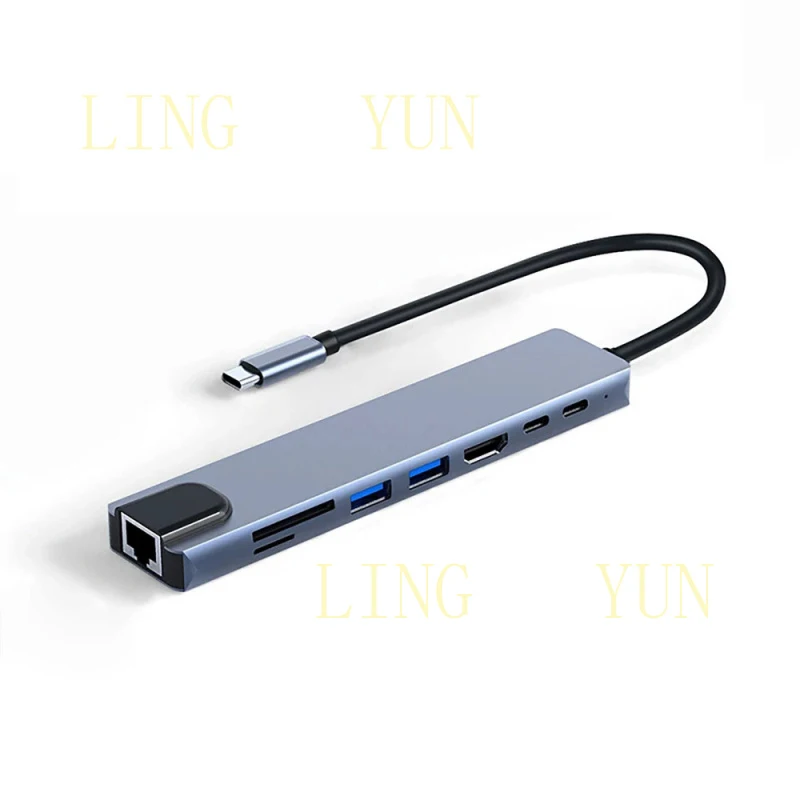 Z  8-in-1 USB C HUB Multi-terminal Adapter 4K HDMI USB 3.0/2.0, SD/TF Card Reader |