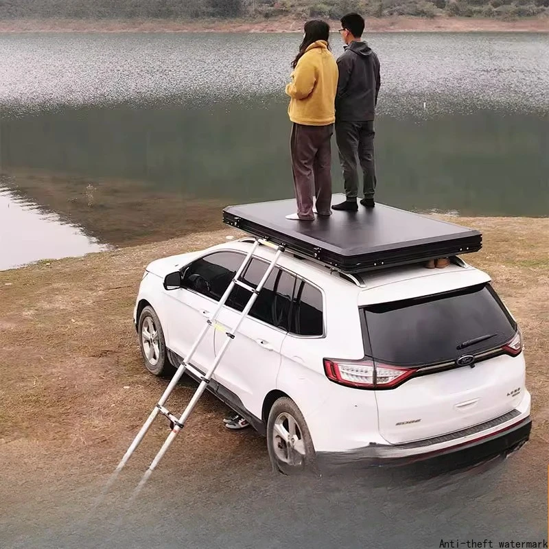 2026-Aluminum alloy hard lift roof tent fully automatic folding SUV off-road coupe car load outdoor camping self-driving tour