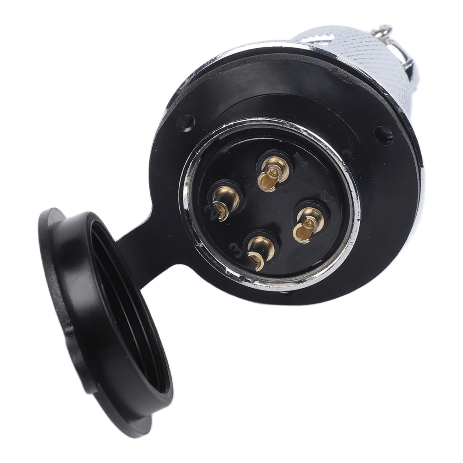 DF30 4 Pin Aviation Connector Male Female Set with Gold Plated Contacts and Rubber Dust Cap for Reliable Wiring Setup