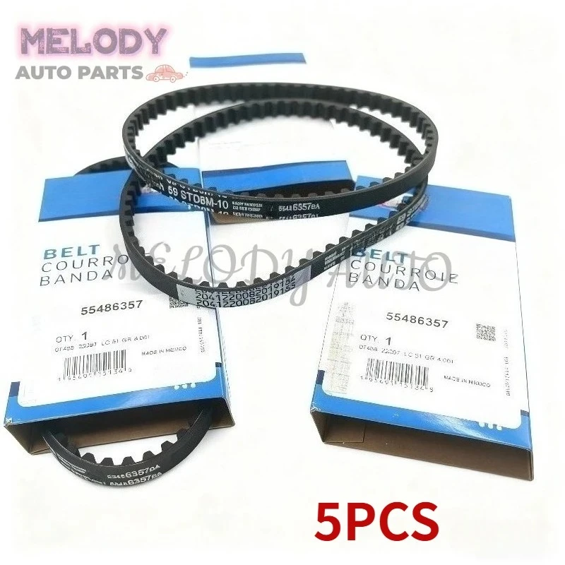 5PCS 55486357 STD8M-10 Engine Timing Belt For Chevrolet Tracker Onix Car Accessories