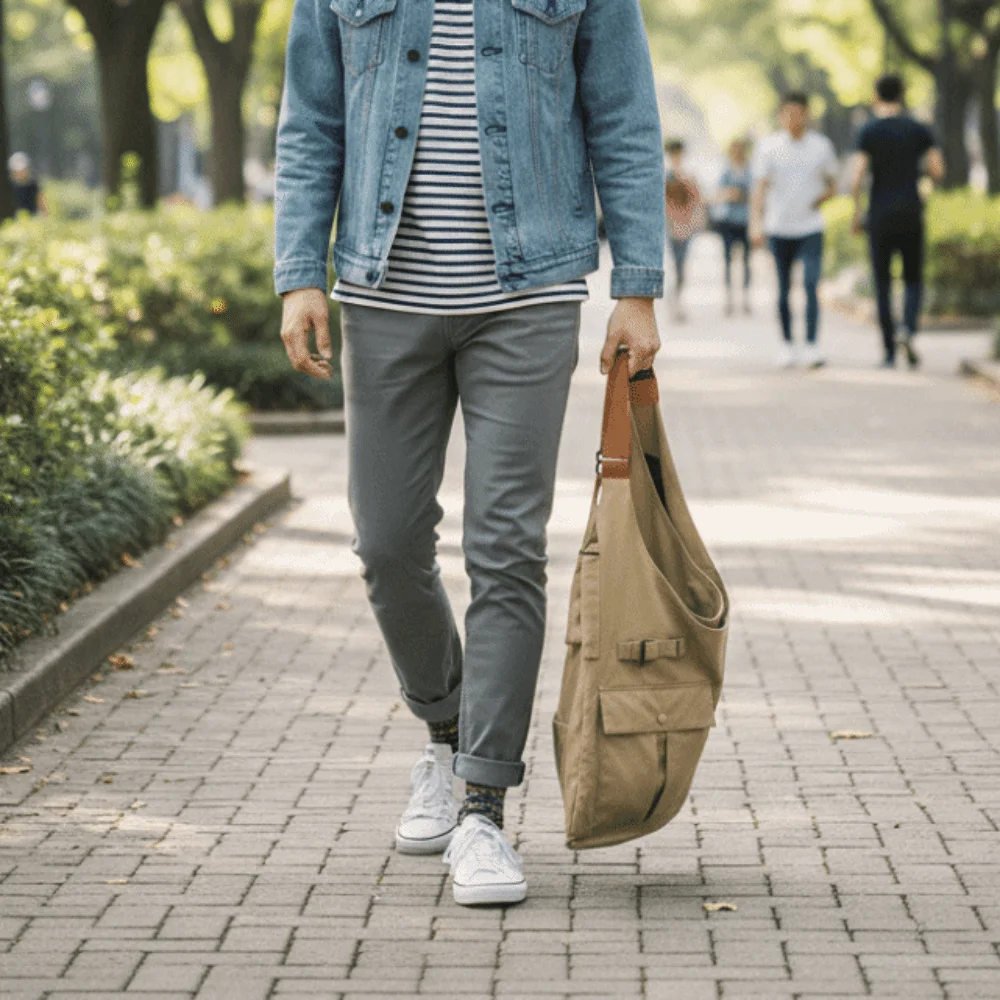 Creative Outdoor Jacket Vest Shoulder Bag Breathable Dual-use Multi Pocket Vest Handbag Multifunctional Retro