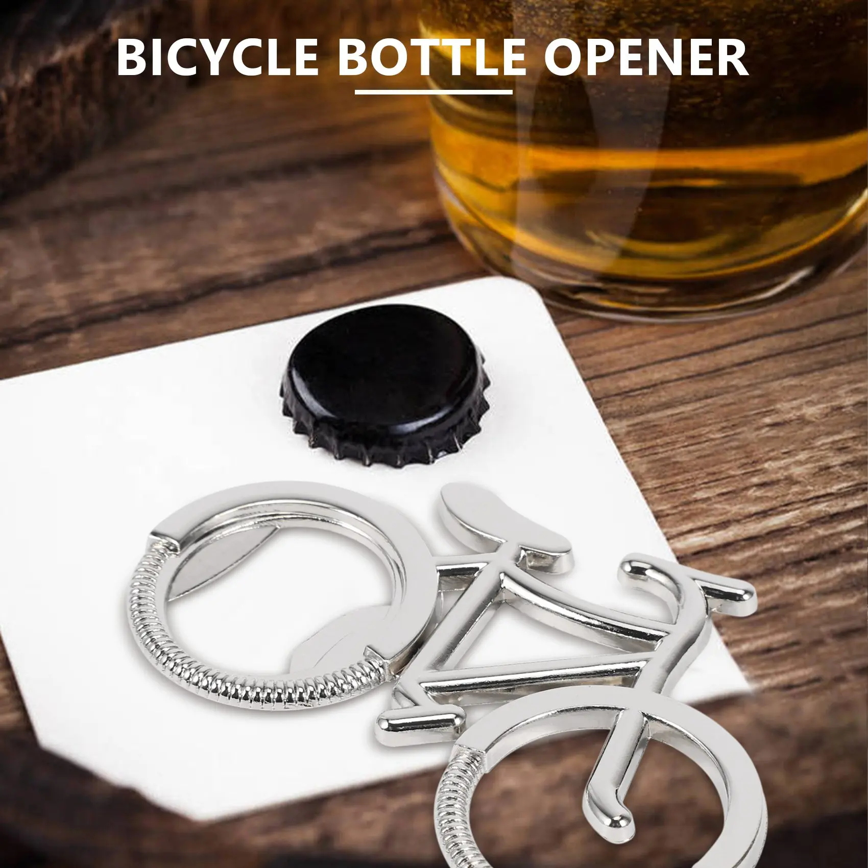 20Pcs/Lot Metal Beer Bottle Opener Cute Bike Bicycle Keychain Key Rings for Bottle Openers Creative Gift for Cycling