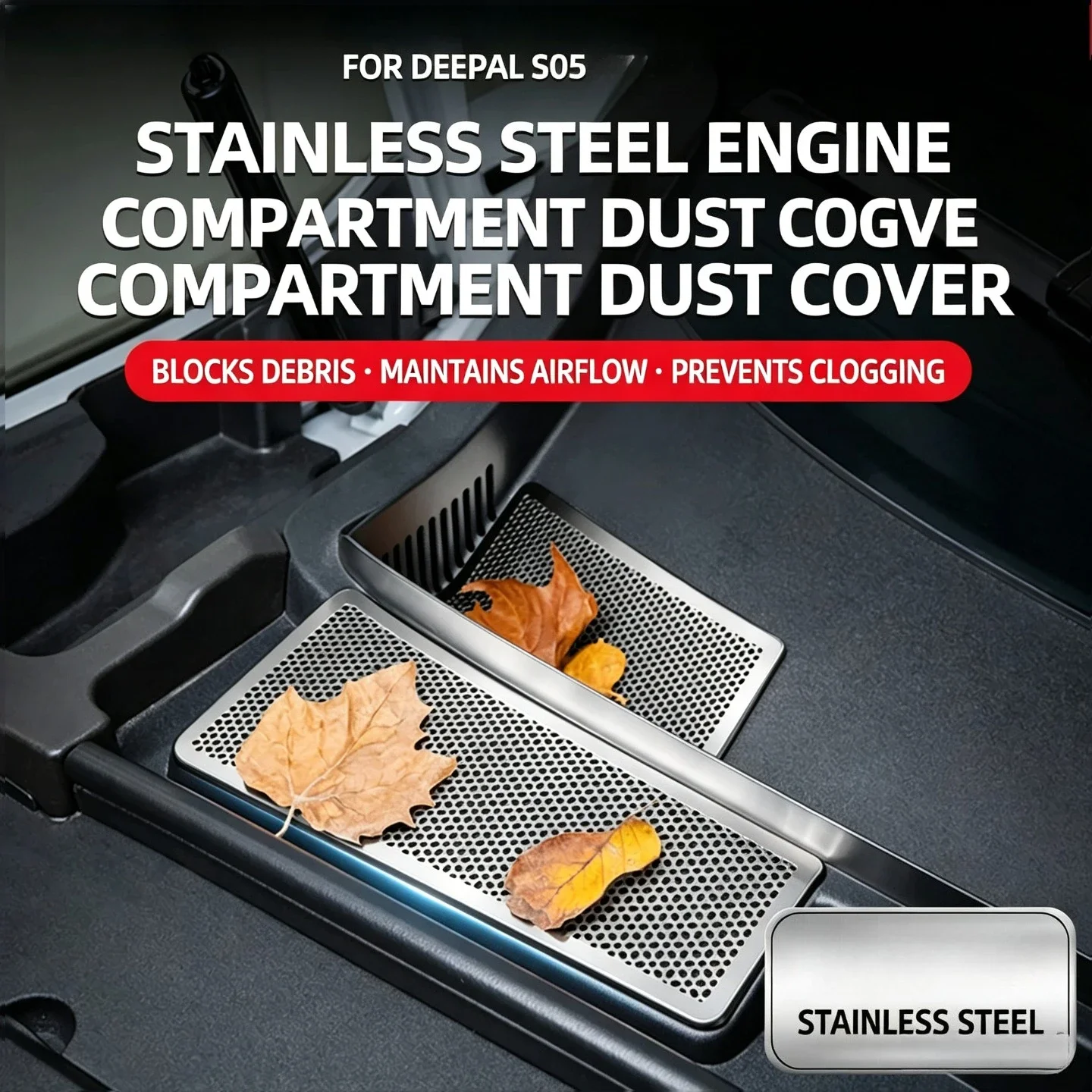 Car Front Cabin Dust Protection Cover Net Stainless Steel Air Intake Insect Net Accessories For Changan Deepal S05 2025-2027
