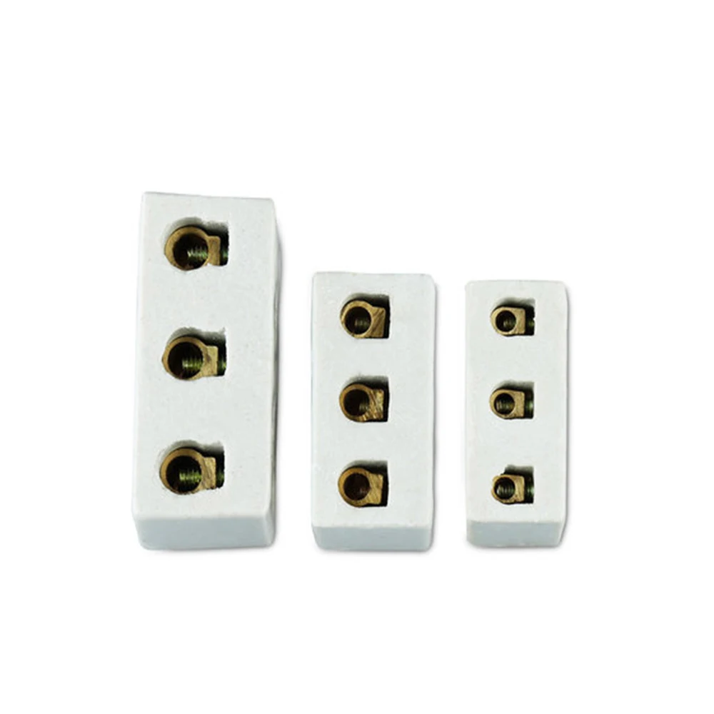 

10 шт. керамическая клеммная колодка, разъем с 5 отверстиями, фарфоровые керамические клеммные колодки, разъем провода 5А