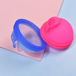 Medical Silicone Menstrual Disc With Ring Reusable Disc Flat Fit Design Cup Collector Feminine Hygiene Period Disk