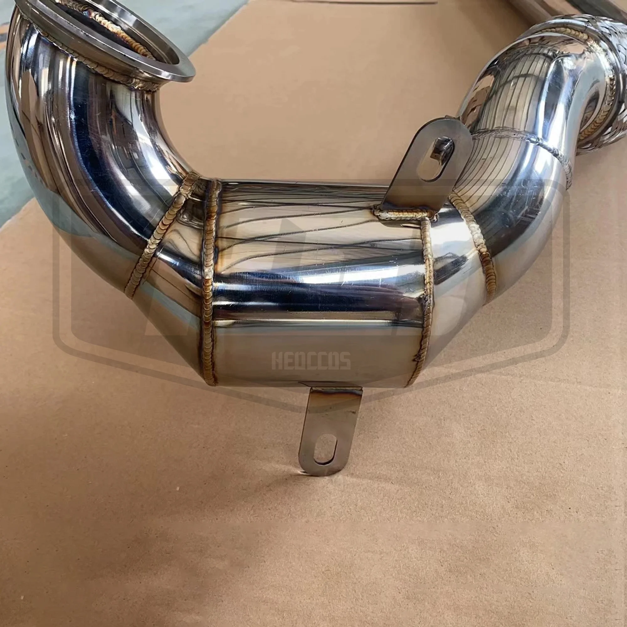 304 Stainless Steel Polished Racing Exhaust Downpipe High Quality Welding for VW Golf 8R MK8 R 2.0T
