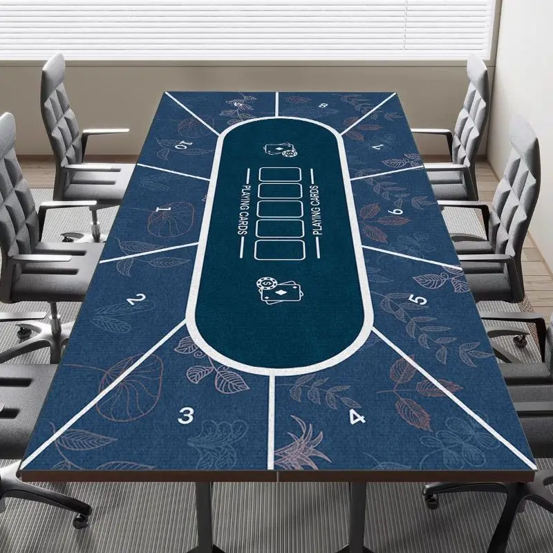 New Chinese Retro Texas Hold'Em Table Mat, Waterproof and Anti Slip Table Game Tablecloth, Living Room Chess and Card Room Decor
