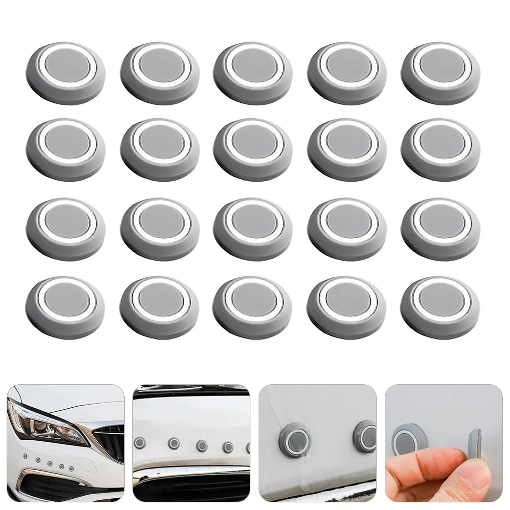 

20Pcs Silicone Anti Scratch Bumper Guard Flexible Round Edging Protection for Car Doors Auto Decoration Car Supplies