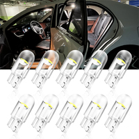 10Pcs W5W Led T10 Bulb Car Light COB Glass 6000K White for Mitsubishi motors asx lancer 10 9 x outlander pajero sport