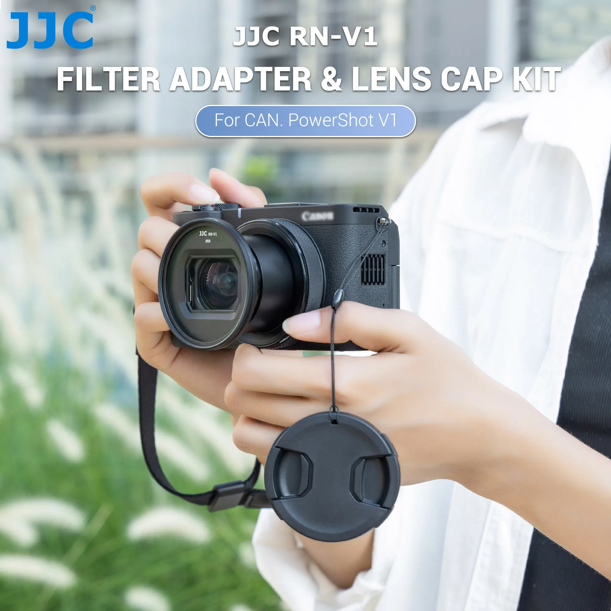 JJC アルミ合金フィルターアダプター Canon PowerShot V1 カメラ用