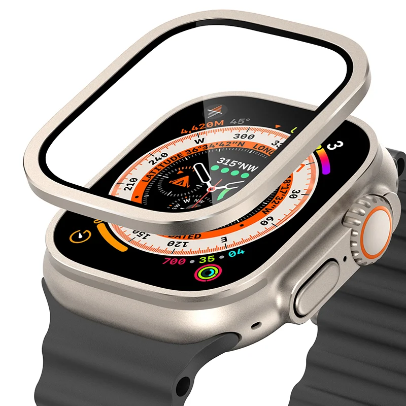 Tempered Glass for Apple Watch Ultra 3 2 49mm Titanium Metal