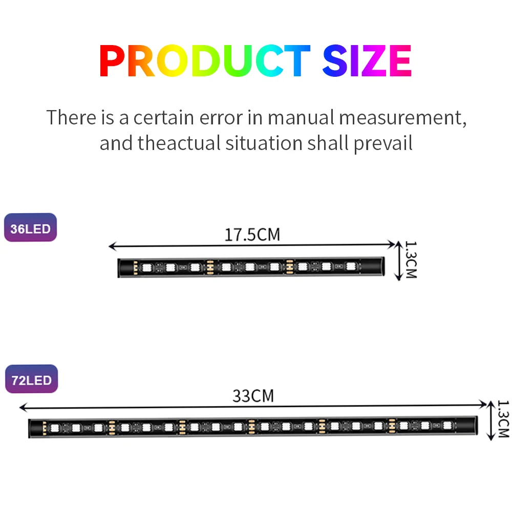 APP LED Motorcycle Car Atmosphere Foot Light Remote Control Flexible Waterproof Sound Control 12V RGB Moto Decorative Lamp Strip