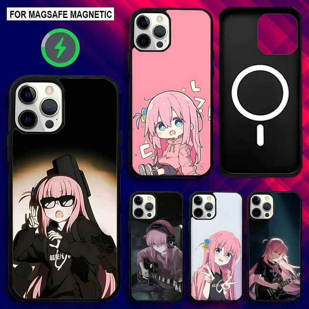 

B-Bocchi the Rock Comics Phone Case For iPhone 17,16,15,14,13,12,11,Pro,Max,Plus,Mini,SE4,E Magnetic Magsafe Wireless Charging