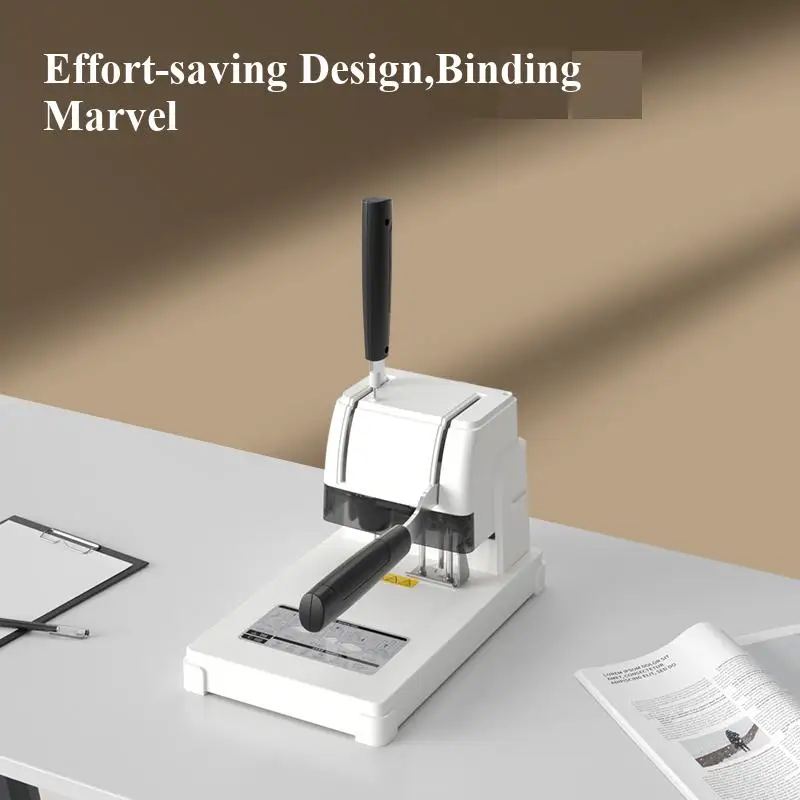 Deli 3888 Finance Binding Machine 220V/50HZ 300 Sheets Riveting Binding Capacity 5.2mm Punch Hole for Office And School Use