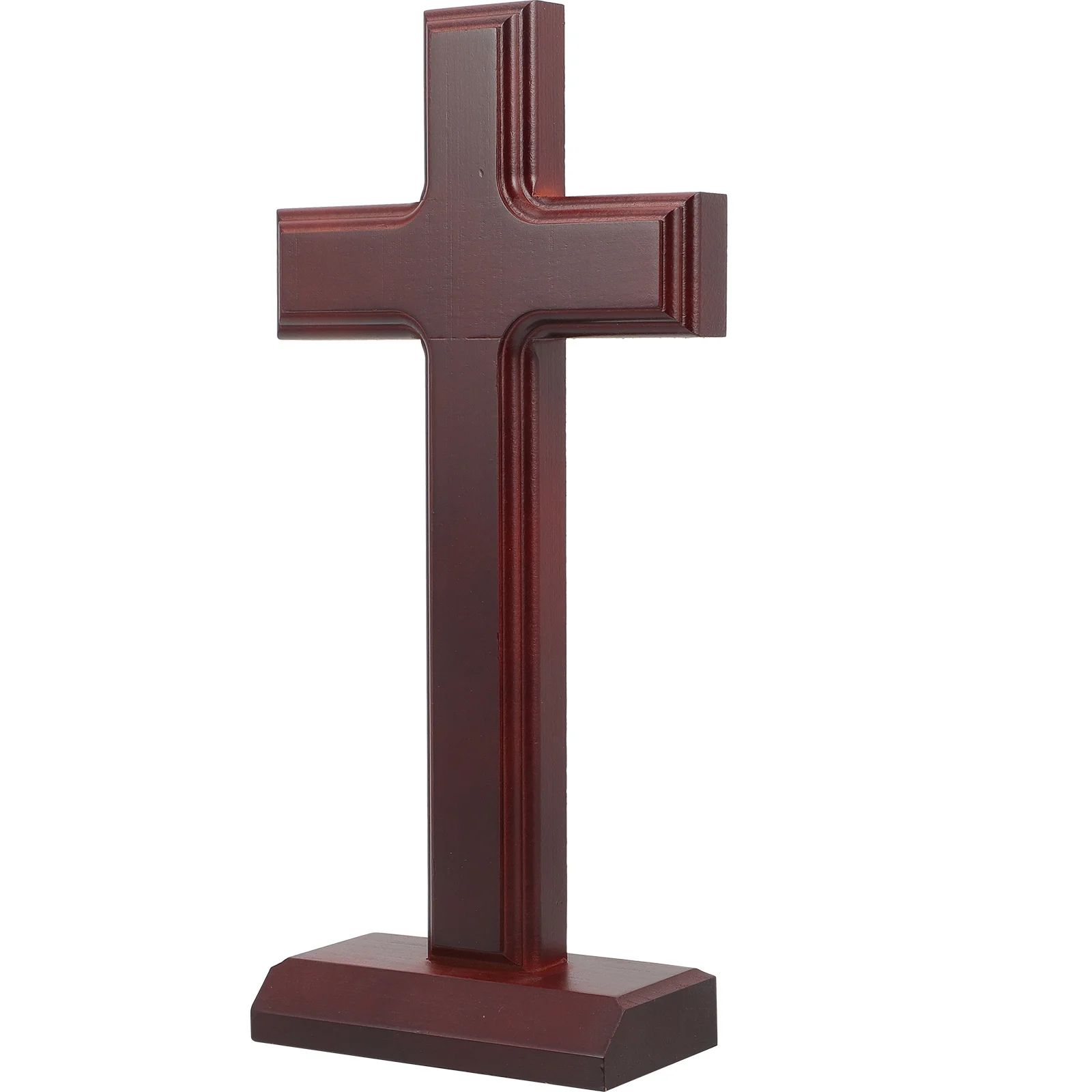 Memorial Ornaments Cross Decor Accessories Wooden Decoration Craft Based Catholic Prayer Cards