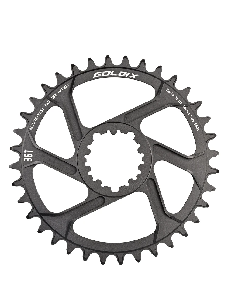 AliExpress GOLDIX Ultralight Bicycle Chainring 0/3/6mm Offset Wide Narrow Teeth 30/32/34/36/38T 3Bolt for Sram Single Disc Bicycle Crankset