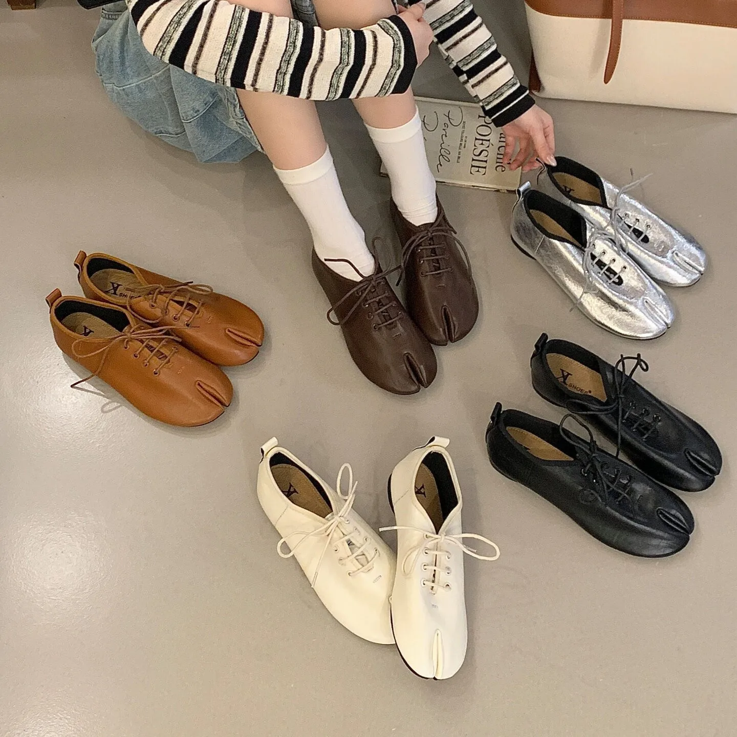 

Bailamos 2021 Women Flats Lace Up Ladies Square Toe Flat Heel Sandals Spring Loafers Shoes Casual Oxford Shoes Female Flats Sli