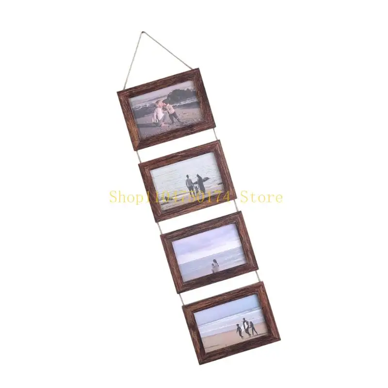 Hanging Picture Frames Collage Wall Decors,4Opening,4×6inches Rustics Multi Picture Frames for Family top sale