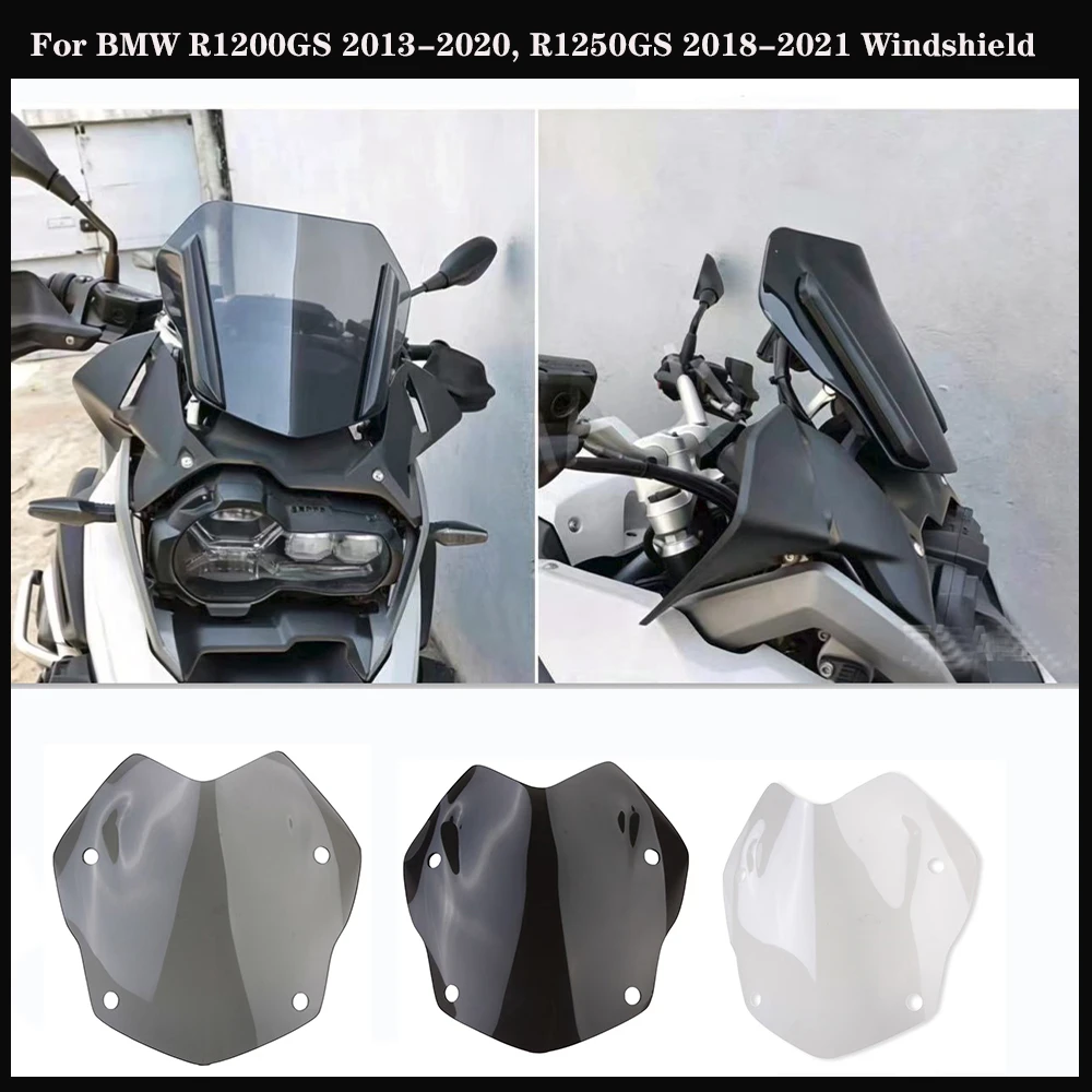 

Ветровое стекло для BMW R1200GS 2016-2020, R1250GS 2018-2021, туристическое ветровое стекло для мотоцикла, материал ABS, крепление на болтах, без сверления.
