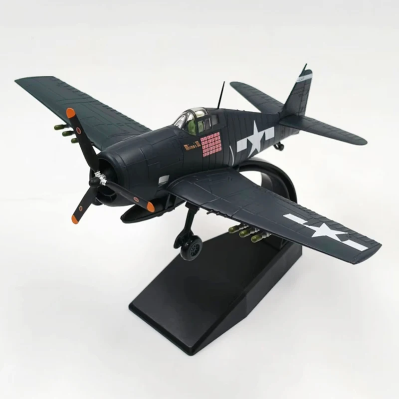 Diecast AMER 1:72 Scale US F6F Hellcat Airplane Model Military Aircraft Fighter Model  For Display Collections