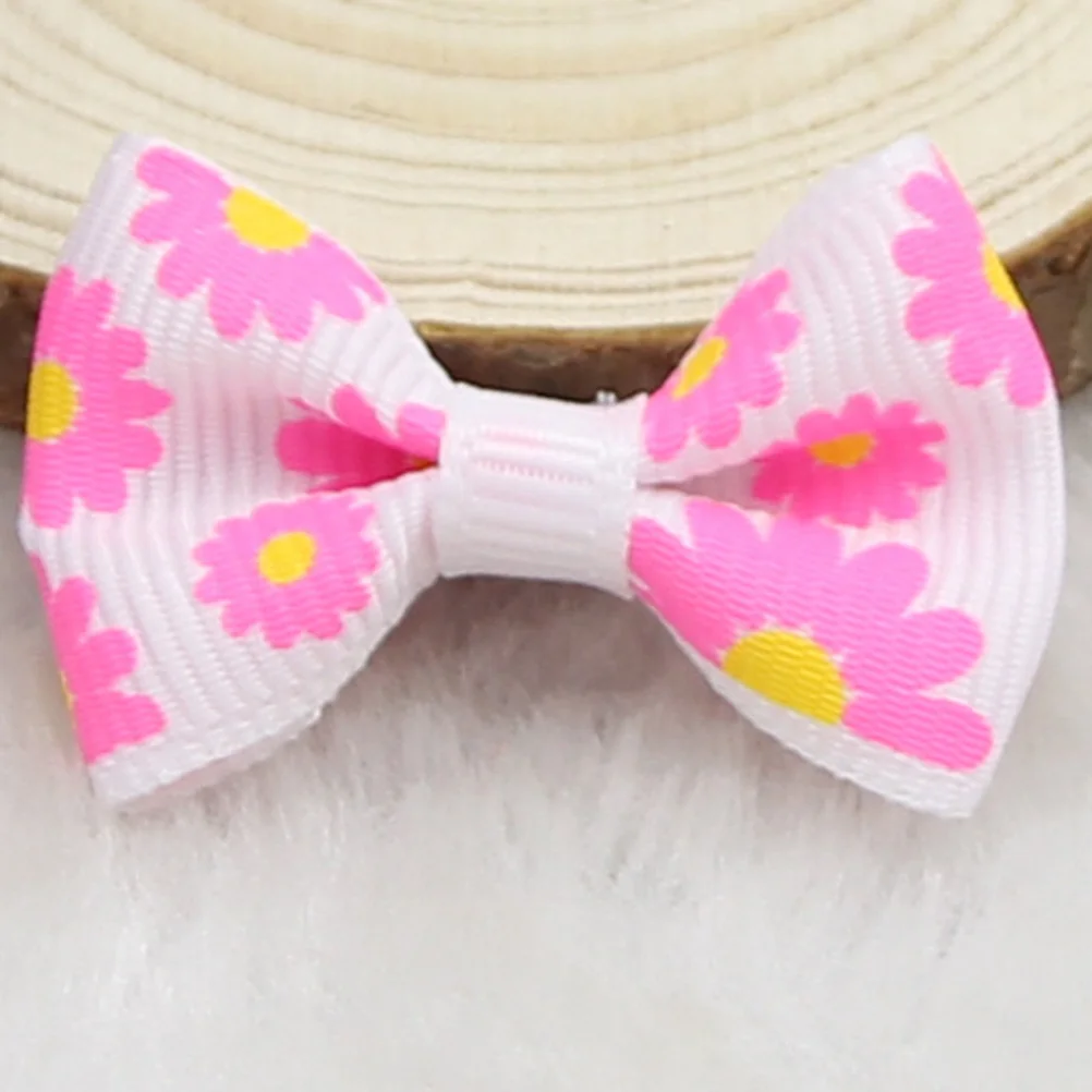 60Pcs Ribbon Bows Handmade Hair Bow Accessories for Kids Baby Girls DIY Fabric Flower Patterns Crafts Ribbon Ornaments Gifts