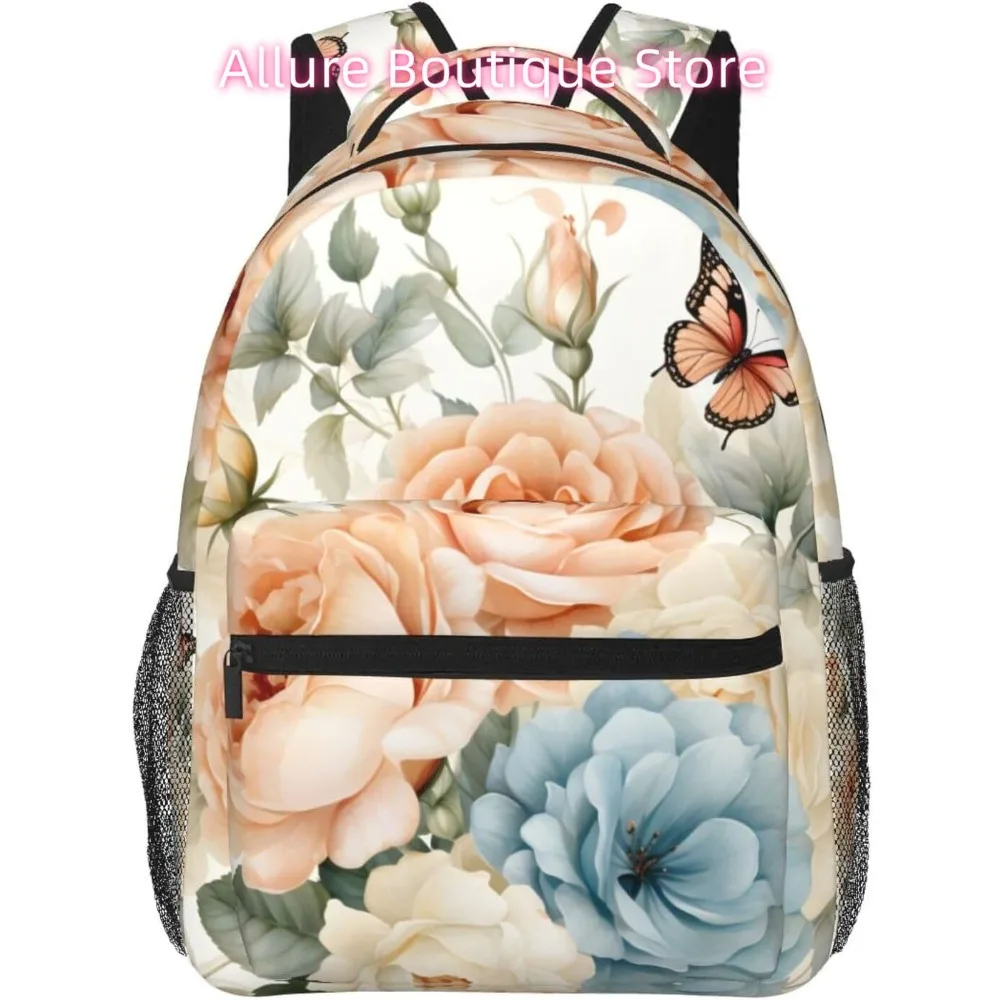 

laptop bag back to school Cartoon Funny Roses Lightweight Laptop Backpack Lightweight Multipurpose Travel Casual Daypack Unisex