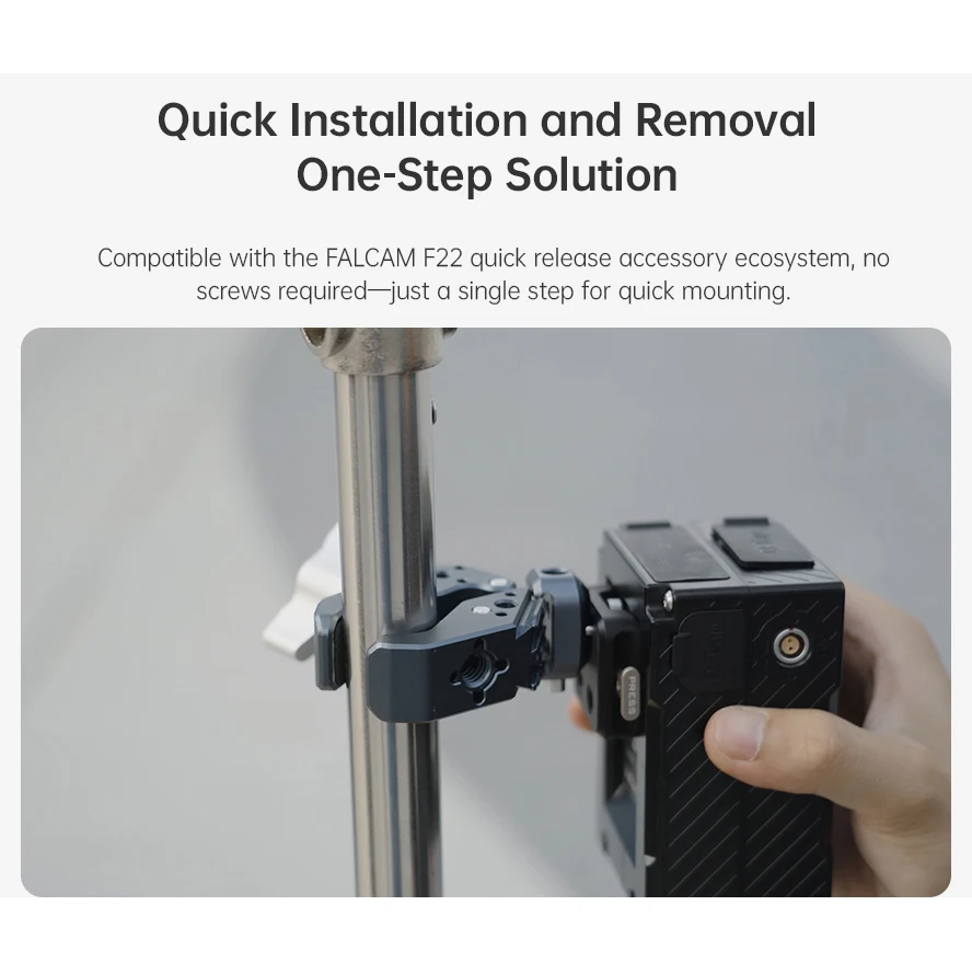 مشبك سريع الفك من FALCAM F22 مع واجهة متنوعة لتوسيع حامل التصوير لشاشة الكاميرا