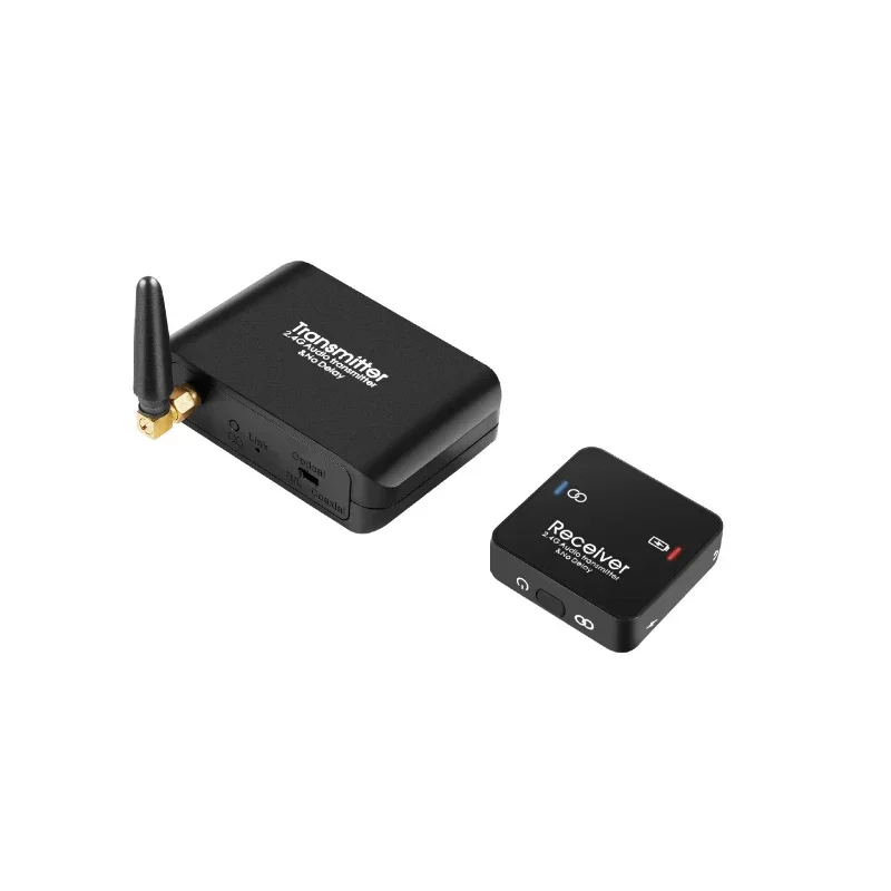 

2.4G Wifi Wireless Audio Transmitter and Receiver 50M Wireless Music Audio Adapter Support Dolby 3.5mm for TV PC DVD Headphone