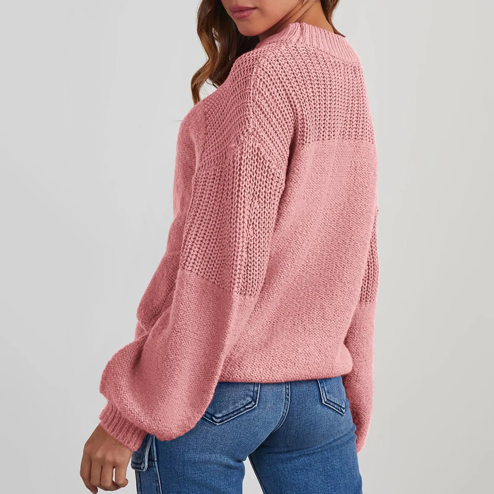 Suéter De invierno De manga larga para Mujer, Jersey De punto, suéter De cuello redondo, Jersey, suéter De punto, Ropa De Mujer nuevo