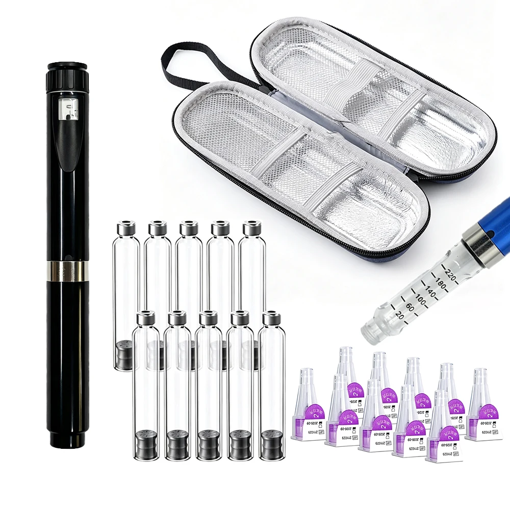 Image of Wiederverwendbarer Peptid-Pen, Insulin-Pen mit Einstellbarer Dosierung, 3ml Kartusche, Subkutaner Injektor, Medizinisch Ästhetisch Langlebig Präzise