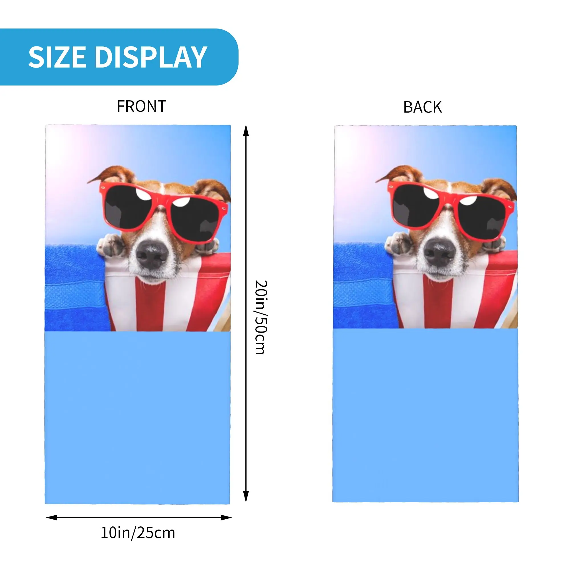 Custom Jack Russell Terrier Dog Sun Glasses Neck Warmer Women Men Winter Ski Hiing Scarf Gaiter Beach Funny Dogs Face Cover