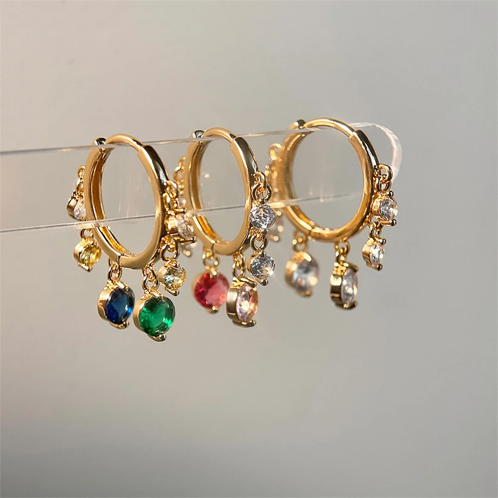 

Французские модные нишевые дизайнерские красочные серьги-обнимашки с цирконием, женские легкие роскошные высококачественные изысканные ювелирные изделия с кисточками
