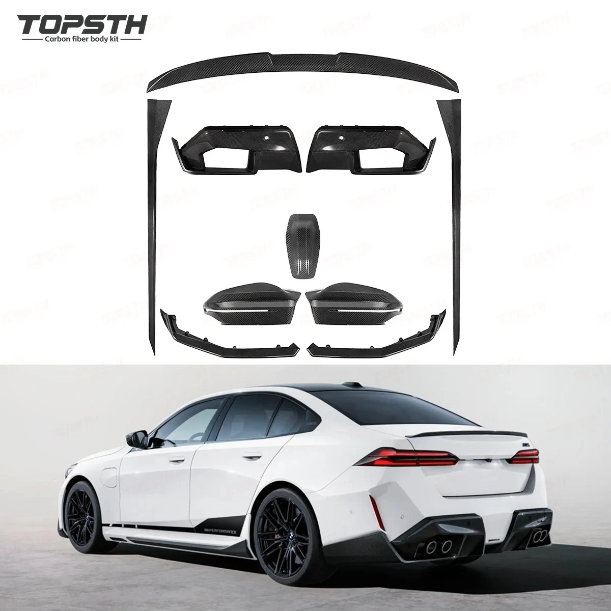 

High Quality Dry Carbon Fiber M Performance Body Kit for BMW M5 G90 G99 MP Style Exterior Upgrade Auto Parts for M5 G90 Series